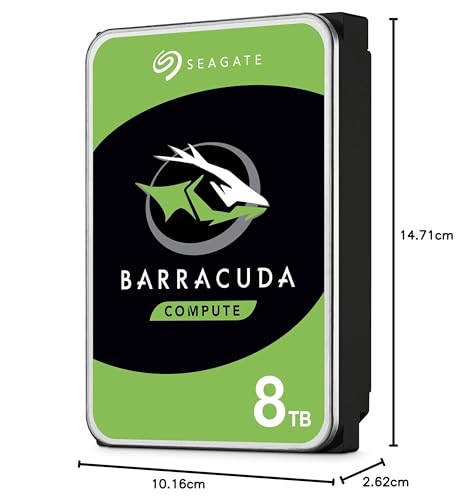 Seagate BarraCuda 8TB, Interne Festplatte HDD, 3.5 Zoll, 5400 U/Min, 256 MB Cache, SATA 6GB/s, silber, inkl. Data Rescue Service (ST8000DMZ04)
