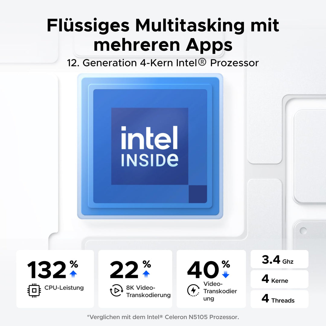 UGREEN NASync DXP4800 4-Bay NAS Server, Intel N100 Quad-Core, 8GB DDR5, 2×2,5GbE LAN, 2×M.2 NVMe-Steckplätze, 4K HDMI, Kompatibel mit Drittanbieter NAS Festplatten/HDD für Heim & Büro (Diskless)
