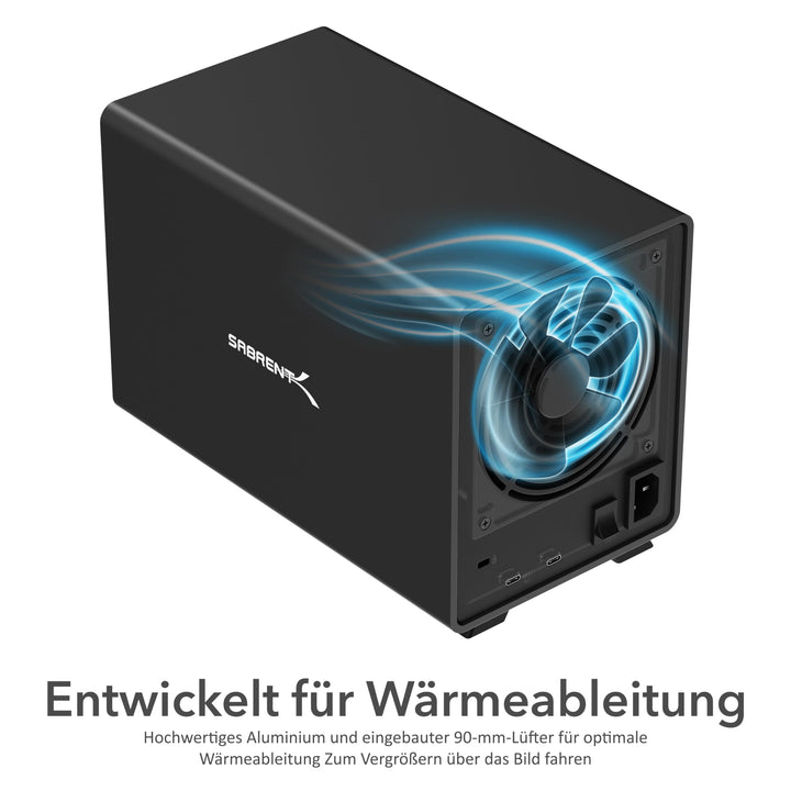 SABRENT 5 Bay Festplatten Docking Station USB C 10Gbps SSD HDD Dock, Kompatibel mit 2,5" 3.5" SATA (DS SC5B)