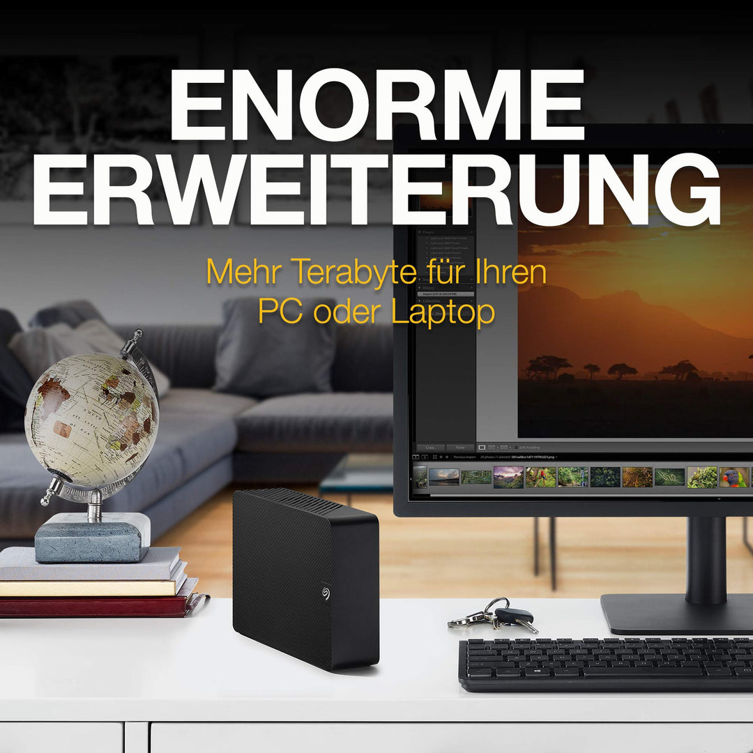 Seagate Expansion Desktop 20TB, Externe Festplatte, 3.5 Zoll, USB 3.0, PC & Notebook, inkl. Data Rescue Service (STKP20000400)