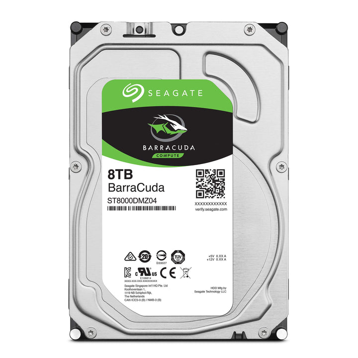 Seagate BarraCuda 8TB, Interne Festplatte HDD, 3.5 Zoll, 5400 U/Min, 256 MB Cache, SATA 6GB/s, silber, inkl. Data Rescue Service (ST8000DMZ04)