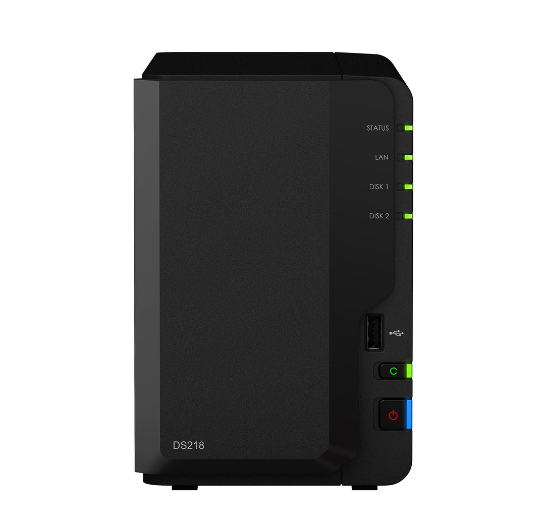 Synology DS218 2TB (2 x 1TB WD ROT) 2 Bay Desktop NAS-Einheit